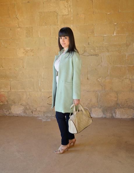 Sheinside: Mint coat en San Miguel de Escalada