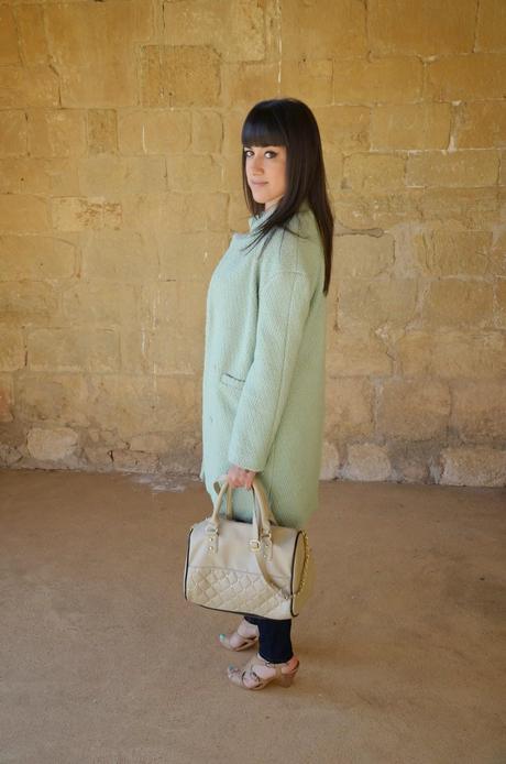 Sheinside: Mint coat en San Miguel de Escalada