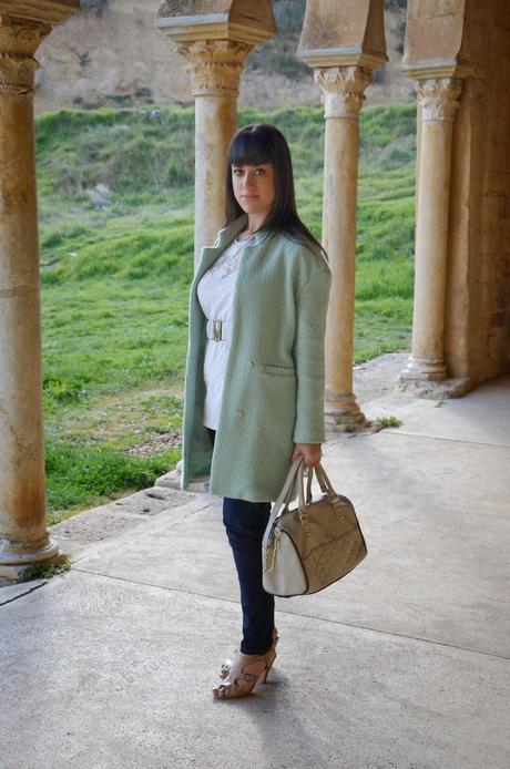 Sheinside: Mint coat en San Miguel de Escalada