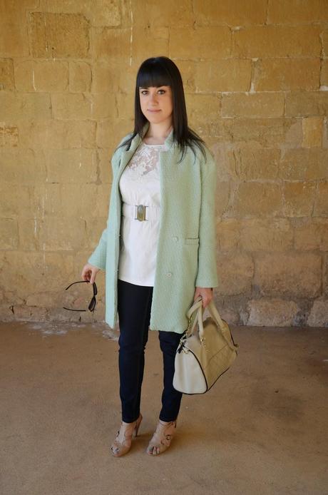 Sheinside: Mint coat en San Miguel de Escalada