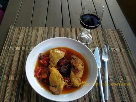 Pollo a la riojana