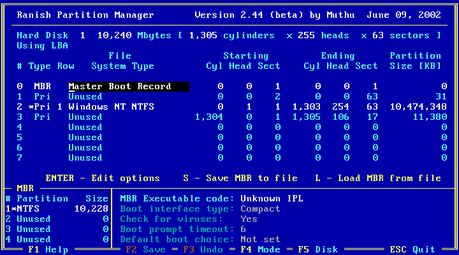 Hiren's Boot III: Dos Programs (Partition Tools)