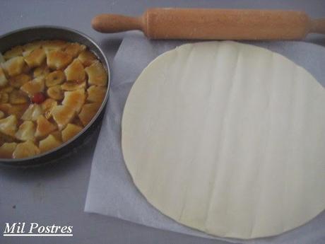 TARTA INVERTIDA DE PLÁTANO Y PIÑA (VERSIÓN DE LA TARTA TATIN)