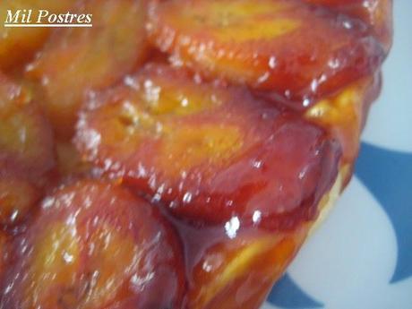 TARTA INVERTIDA DE PLÁTANO Y PIÑA (VERSIÓN DE LA TARTA TATIN)