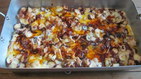 PULPO GRATINADO CON QUESO DE TETILLA