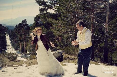 SESIÓN DE FOTOS POST BODA EN LA NIEVE