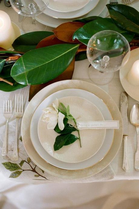 Magnolias: centro de mesa + DIY