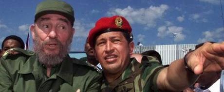 Fidel Castro y Hugo Chávez