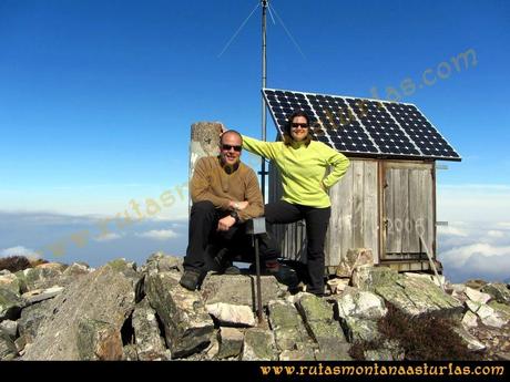 Ruta peña Manteca o Horru: Cima