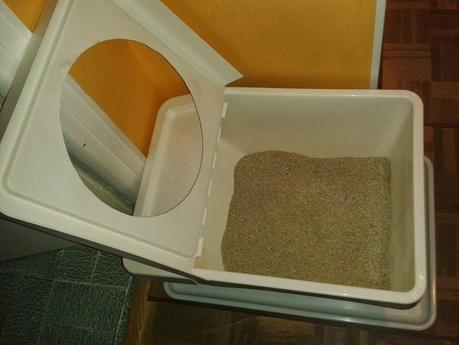 cajon de arena para gatos diy abierto