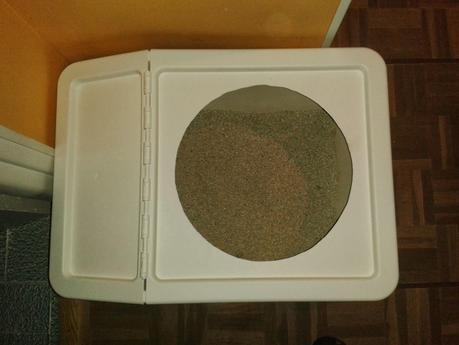 cajon de arena para gatos diy vista superior