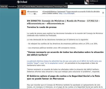 Lector de contenidos para Twitter (RSS, Howto): Litefeed