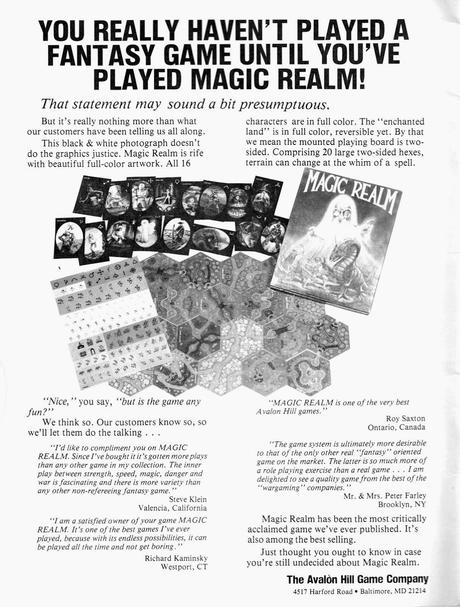 Magic Realm de Avalon Hill(1979)