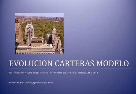 Evolución Carteras Modelo hasta el 24 Marzo 2014: La FED adelanta expectativas de subidas de tipos