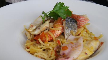 Fideuá de Pescados y Mariscos