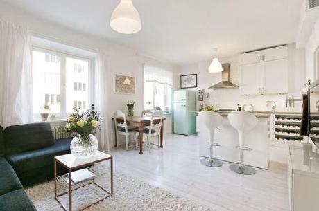 puertas correderas laundry room lavandería Ideas deco para un piso nórdico pequeño encimera hormigón decoracion diseño interiores blog de decoración nórdica escandinava amueblar pasillos grandes 