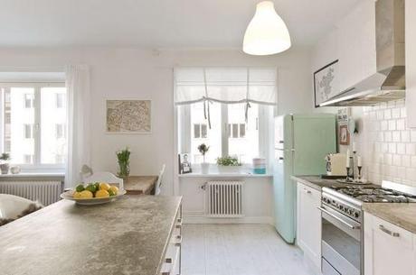 puertas correderas laundry room lavandería Ideas deco para un piso nórdico pequeño encimera hormigón decoracion diseño interiores blog de decoración nórdica escandinava amueblar pasillos grandes 