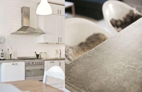 puertas correderas laundry room lavandería Ideas deco para un piso nórdico pequeño encimera hormigón decoracion diseño interiores blog de decoración nórdica escandinava amueblar pasillos grandes 