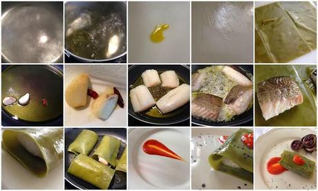Sorpresa de Bacalao sobre Coulis de Piquillos.
