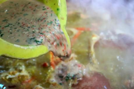 Arroz caldoso de cranca de Mallorca (paso a paso)