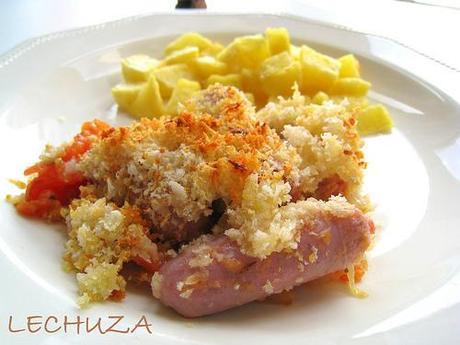 GRATINADO DE TOMATES RAF Y SALCHICHAS FRESCAS GRATINADO DE TOMATE RAF Y SALCHICHAS (3)
