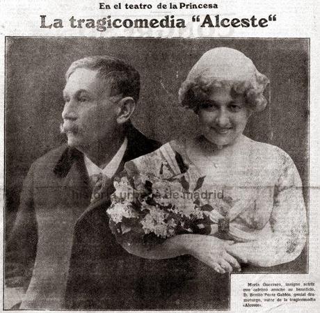 Madrid y Galdós. Estreno de Alceste en el teatro de la Princesa.