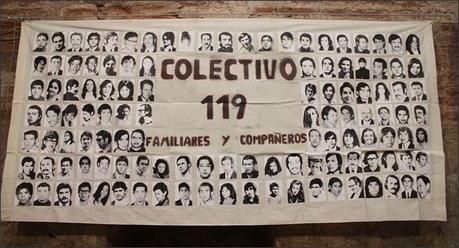 Los Hermanos en la Batalla de la Memoria. Roberto DâOrival, coordinador Colectivo 119, familiares y compaĂąeros: