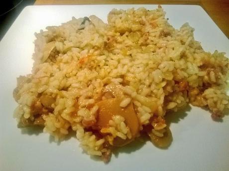 Arroz con carne picada