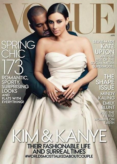 Kim Kardashian and kanye West by Vogue Usa