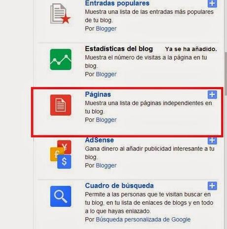 Cómo poner páginas en Blogger.