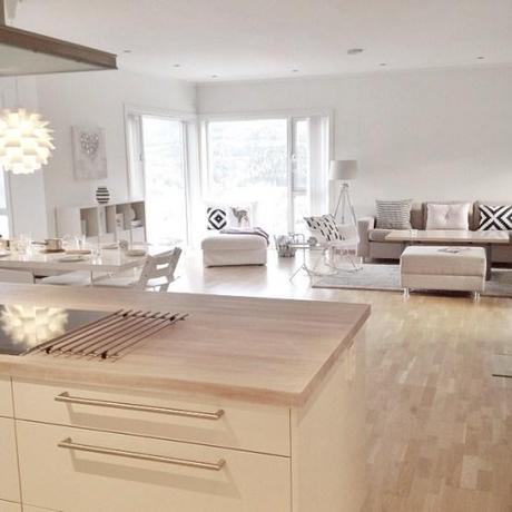 Preciosa casa de estilo nórdico en Noruega puro estilo nórdico decoración noruega decoración nórdica escandinava decoración muebles de diseño decoración en blanco y madera decoración de salones diáfanos casas nórdicas decoración blog decoracion interiores