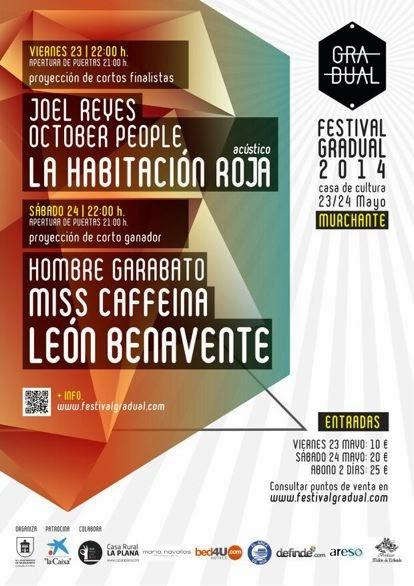 Festival Gradual cierra su cartel con Miss Caffeina, La Habitación Roja y León Benavente.