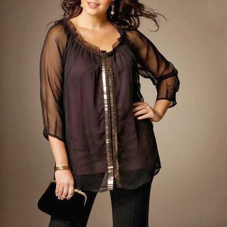 BLUSAS TRANSPARENTES PARA GORDITAS