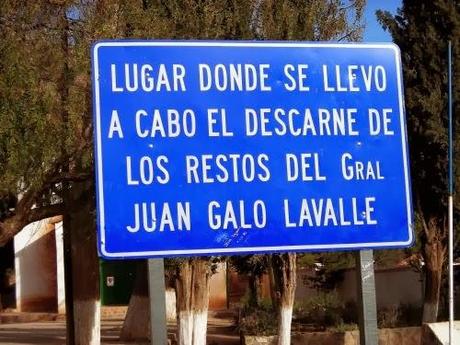 Descarne del General Lavalle. Huacalera. Jujuy