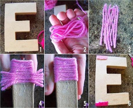 DIY: Letras gigantes forradas con lana para tu boda