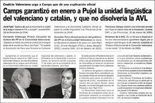 La cadena independentista catalana entrará en territorio valenciano el 11 de septiembre”con permiso del gobierno”.