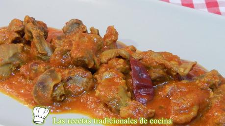 Mollejas de pollo en salsa