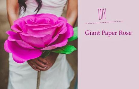 Rosa de papel gigante