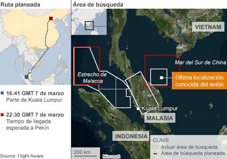Malasia: desaparece avión con 239 personas a bordo