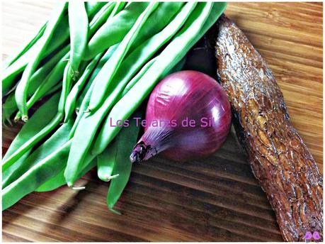 CREMA DE YUCA CON JUDÍAS VERDES Y CEBOLLA