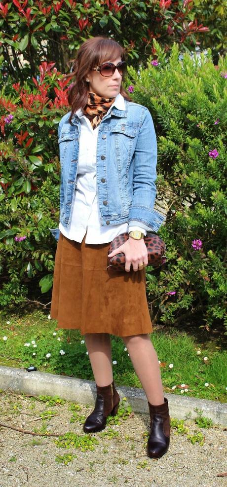 MIS LOOKS - FALDA MIDI DE ANTE