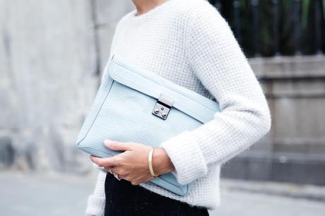 Light_Blue_Clutch-Long_Skirt-Biker_Jacket-Pastel_Trend-Braid-Street_Style-Outfit-37