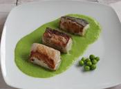 Receta limón plancha crema guisantes frescos