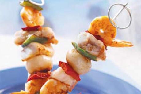 Brochetas variadas, sanas y sencillas marineras