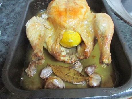 POLLO ASADO AL LIMÓN Y SOPA