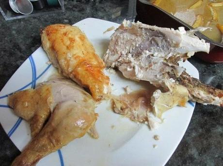 POLLO ASADO AL LIMÓN Y SOPA