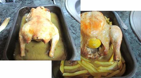 POLLO ASADO AL LIMÓN Y SOPA