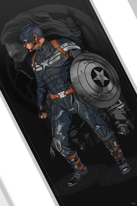 IMPRESIONANTES CARTELES ILUSTRADOS DEL CAPITÁN AMÉRICA, IRON MAN Y THOR