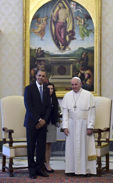 El papa Francisco se reunió en el Vaticano con Barack Obama , en el primer encuentro privado desde que Francisco fue elegido pontífice, hace un año.  Foto:  Reuters 