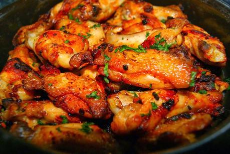 Alitas de Pollo fritas al Ajillo